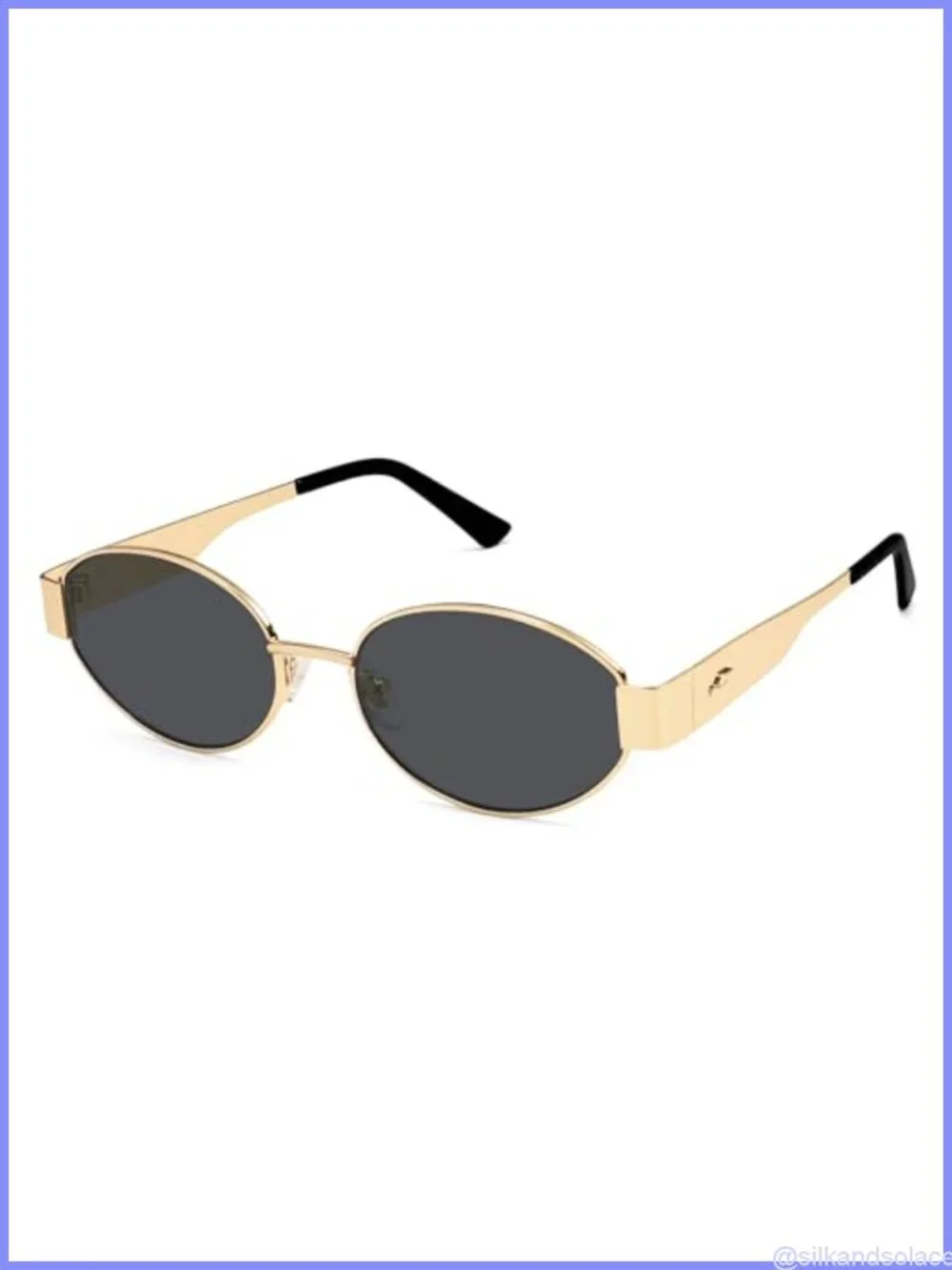 Retro Oval Sunglasses UV Protection Full Frame Classic 80s 90s Shades